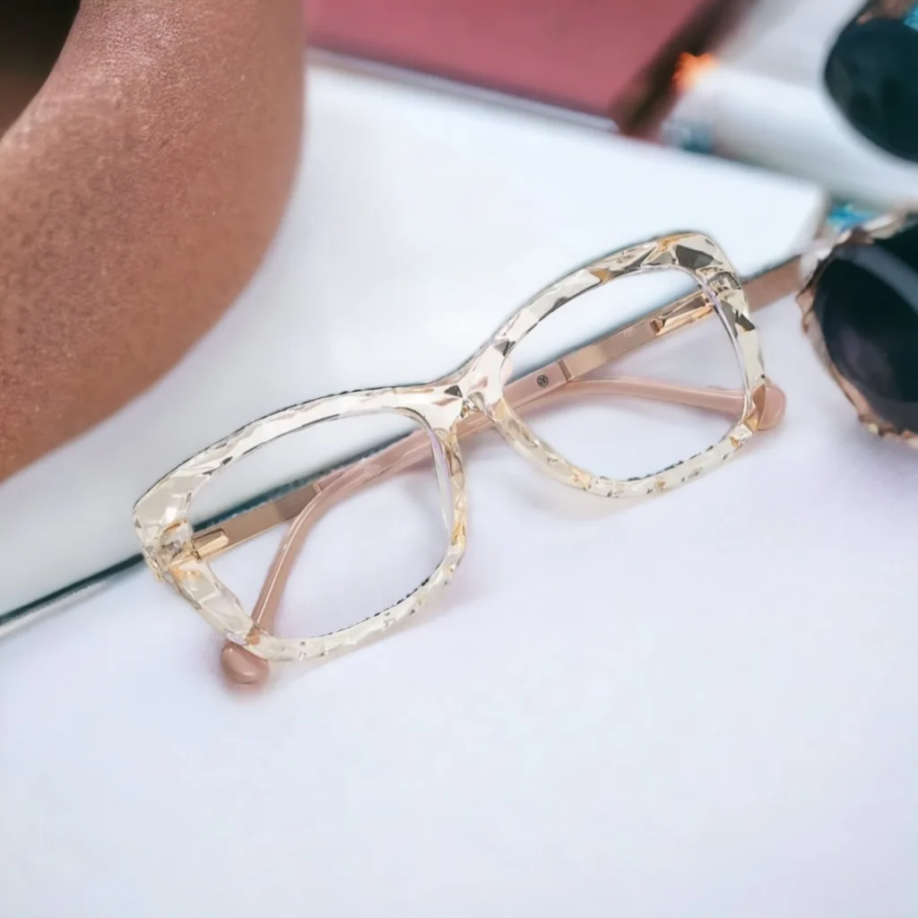 Champagne Sparkle Blue Blockers