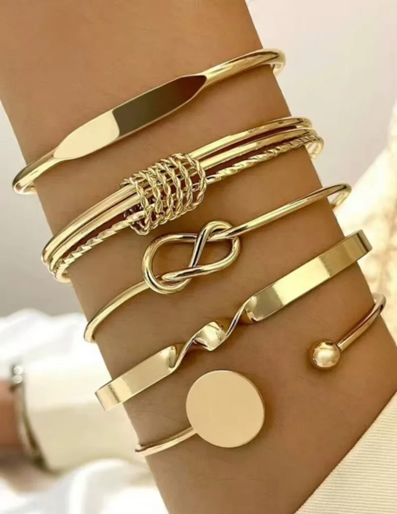 Golden Connections 5-Piece Cuff Bracelet Set