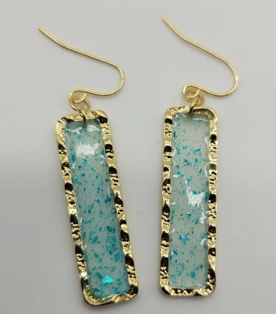 Luxe Gold-Trimmed Acrylic Earrings