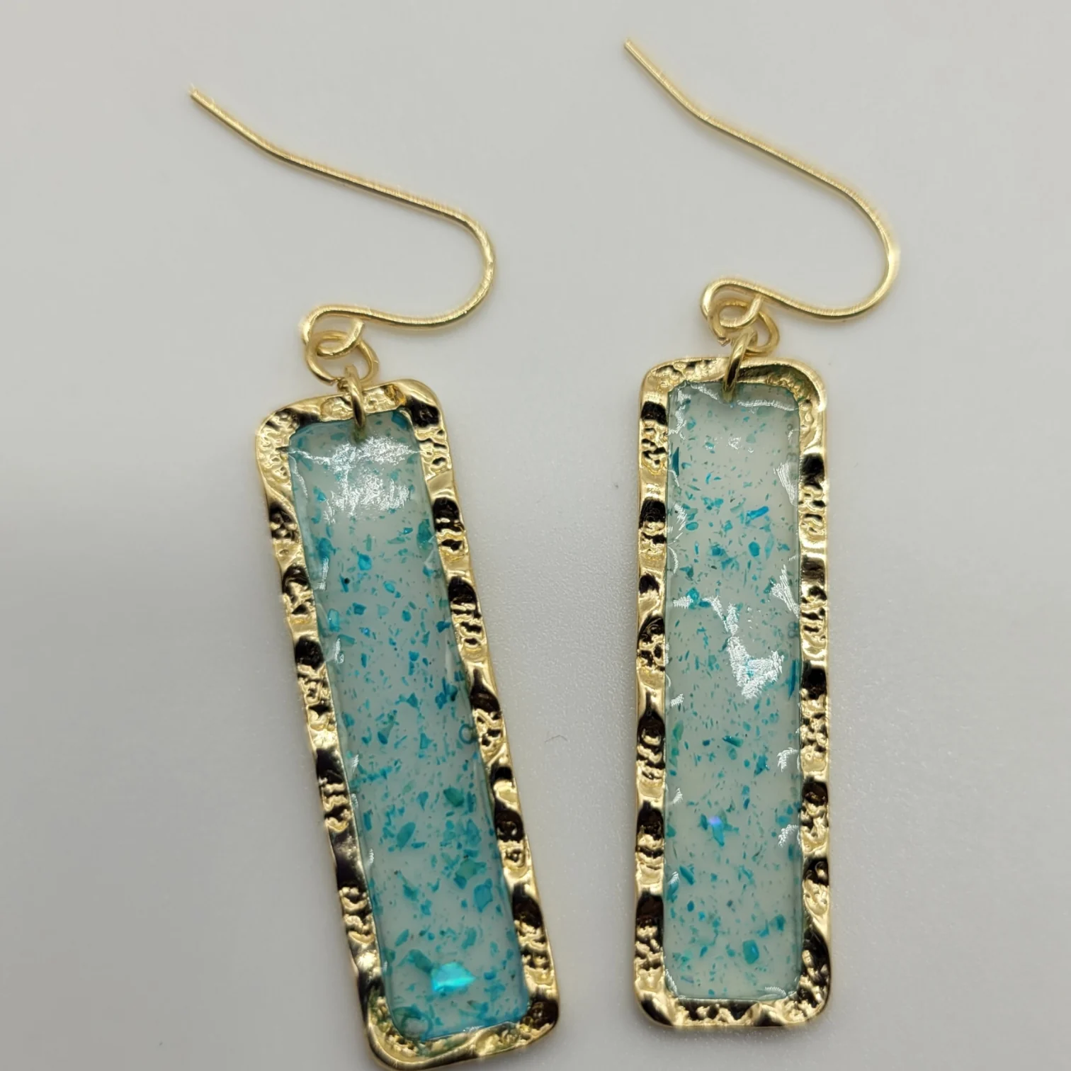 Luxe Gold-Trimmed Acrylic Earrings