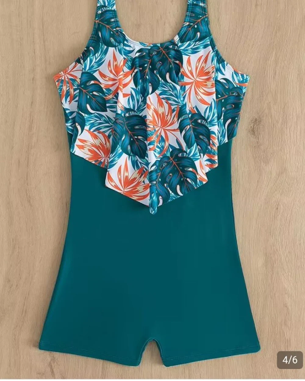 Paradise Found: Tropical Print One Piece - Teal