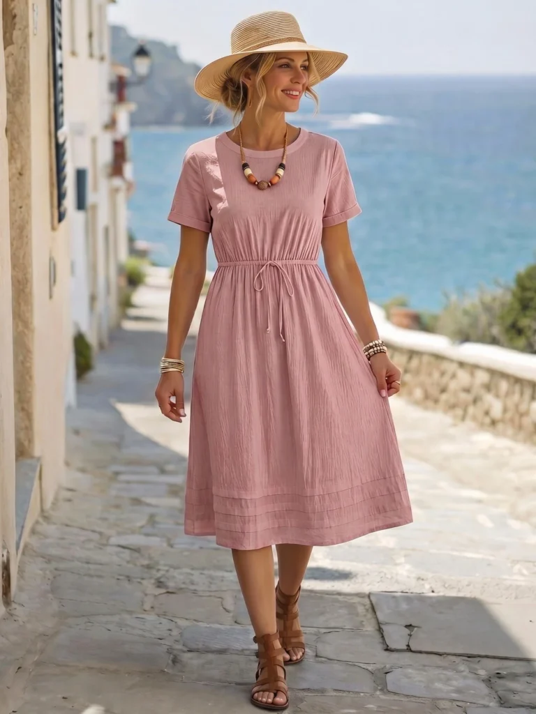 Pink Promise: Tie-Waist Dress
