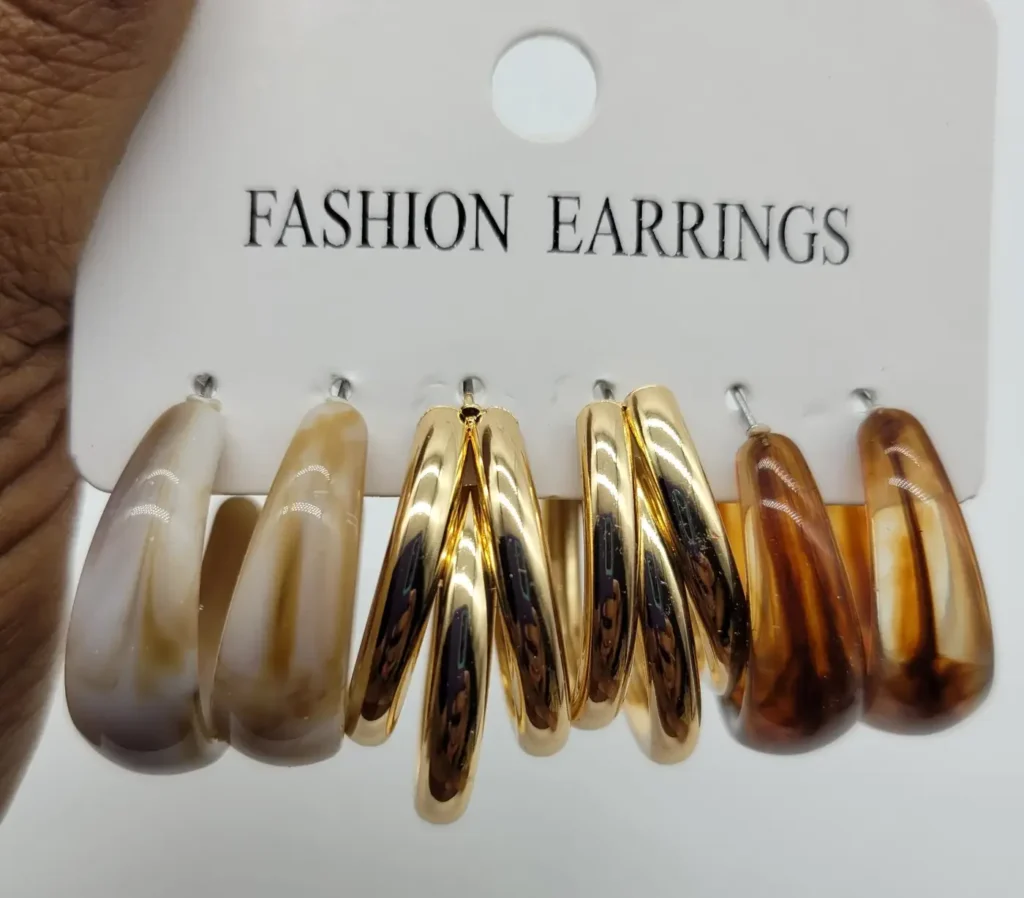 Playful Cuff Hoop Trio – Gold Mix