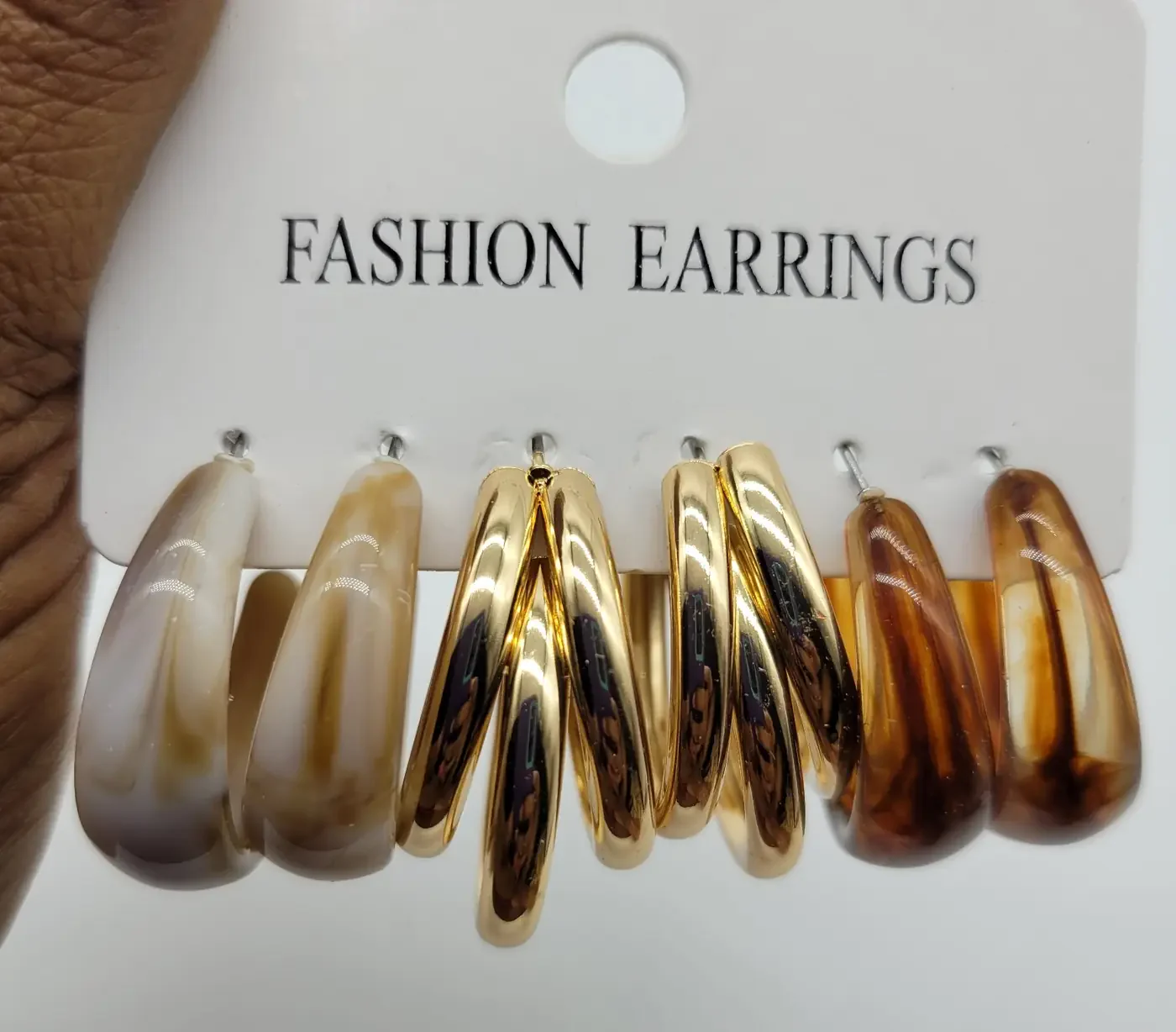 Playful Cuff Hoop Trio – Gold Mix