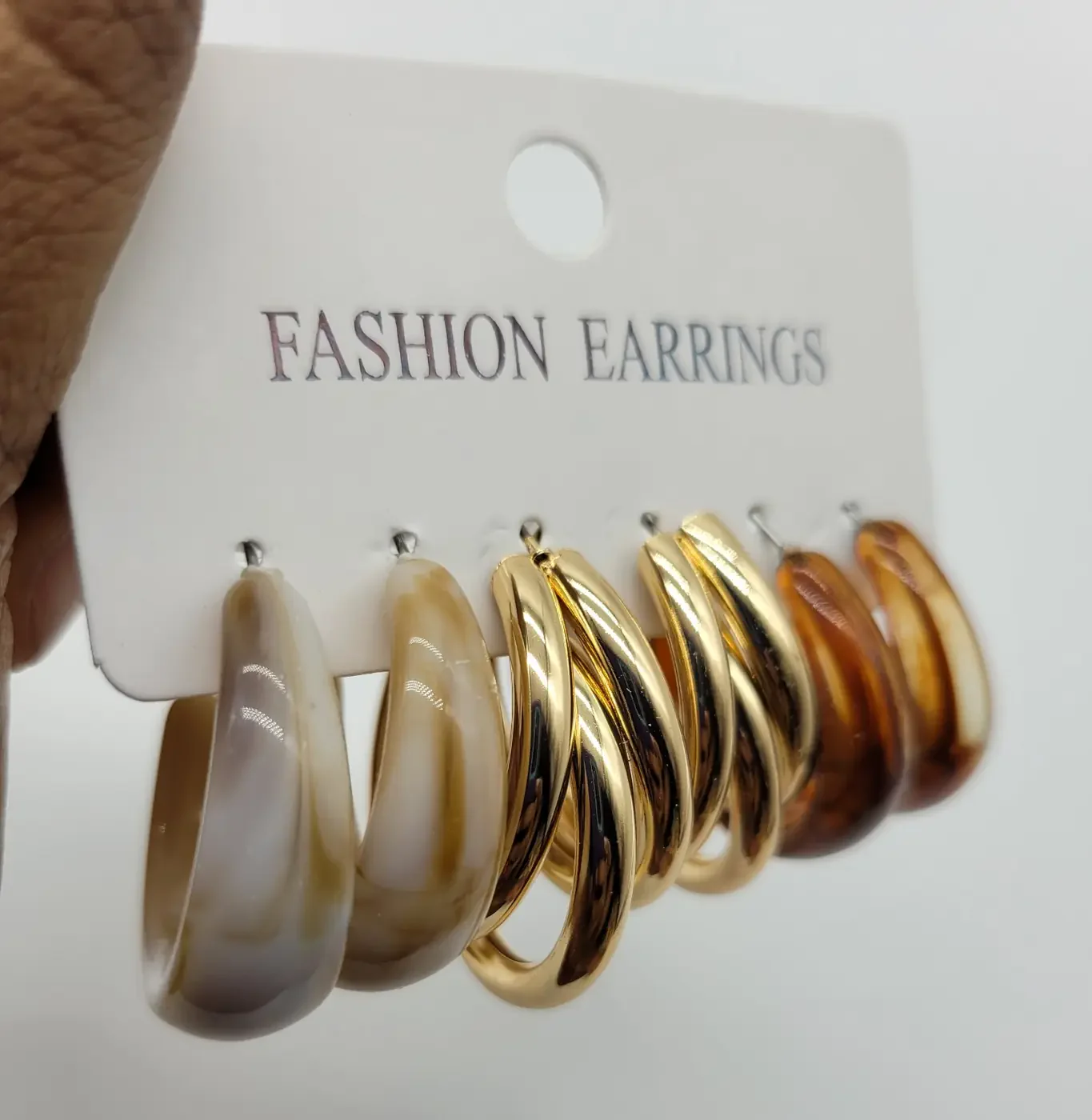 Playful Cuff Hoop Trio – Gold Mix
