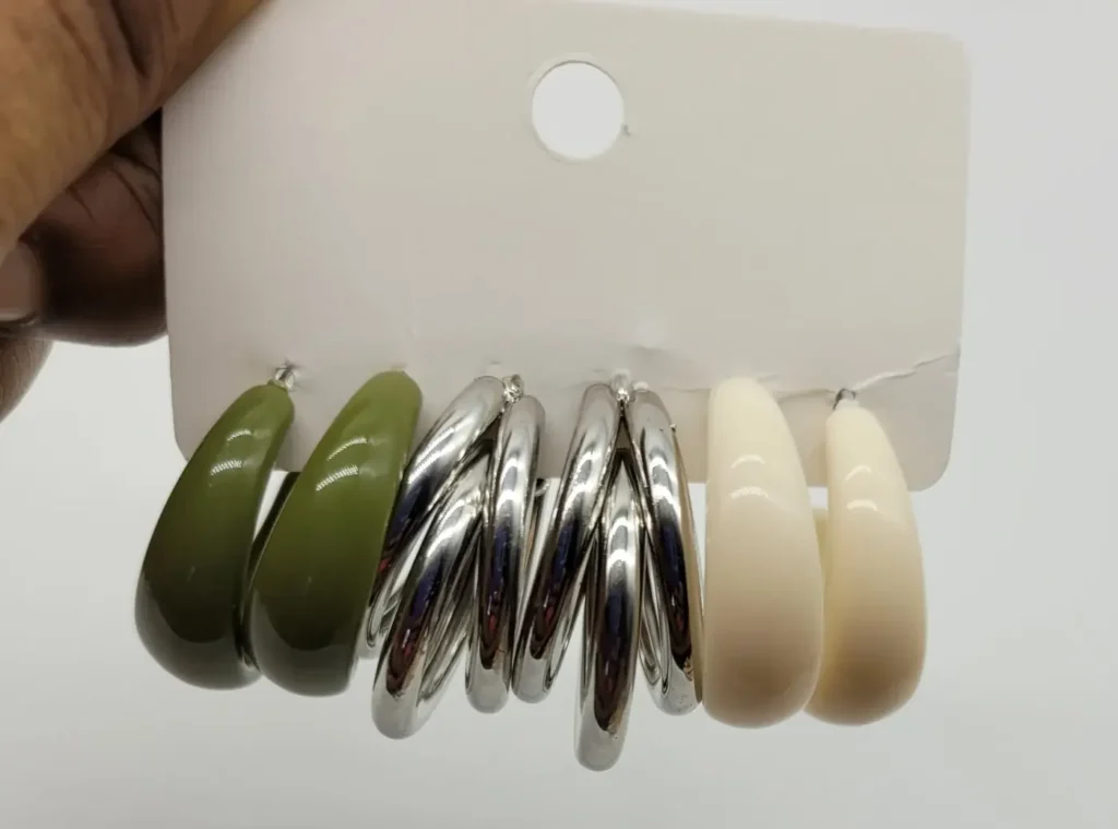 Playful Cuff Hoop Trio – Silver Mix