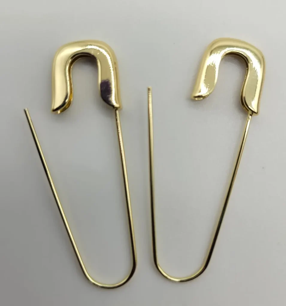 Safety Pin Design Earrings